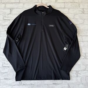 Legends Culver 1/4 Zip Pullover Men Size 2XL Black Performance Stretch LOGO NWT